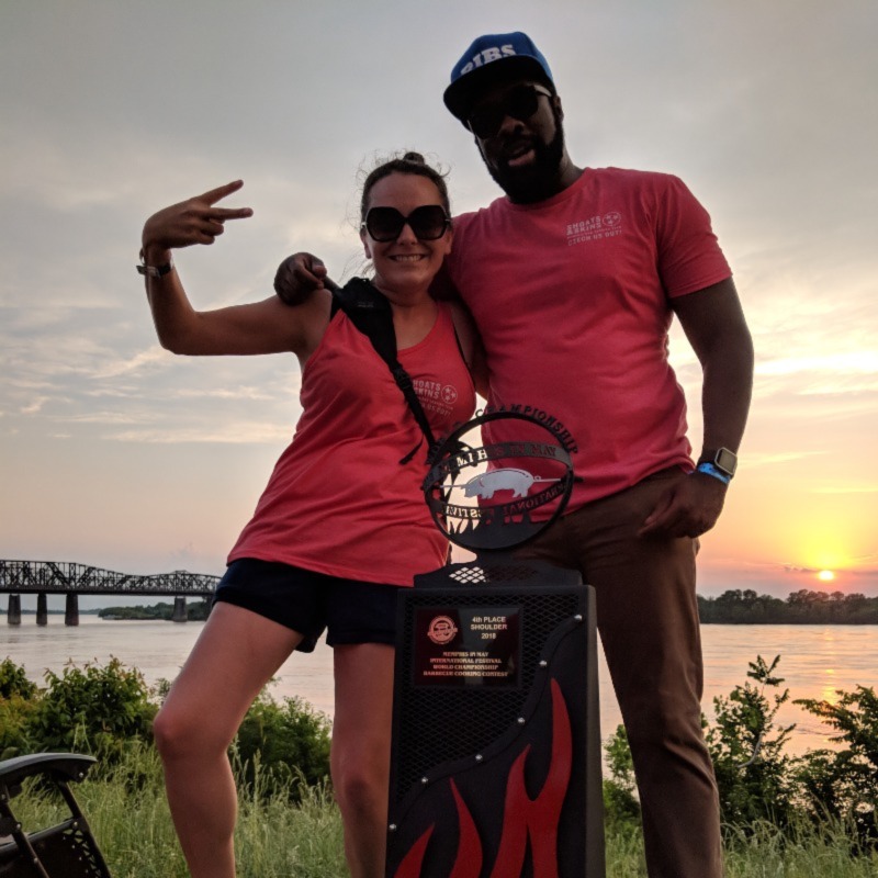 Meghan and Justin with Trophy